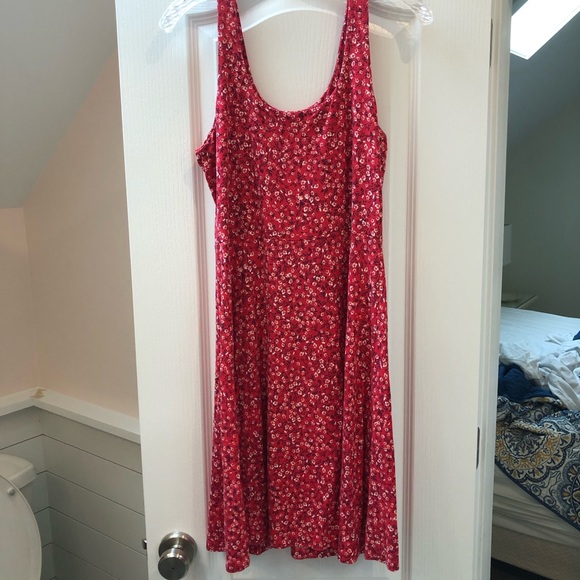 Old Navy Floral Flower Salmon Colored Sundress - Picture 1 of 6